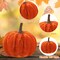 18 Pcs Fall Artificial Velvet Pumpkins Fake Fabric Pumpkin Faux Foam Pumpkins Orange Yellow White Artificial Pumpkin Decorations